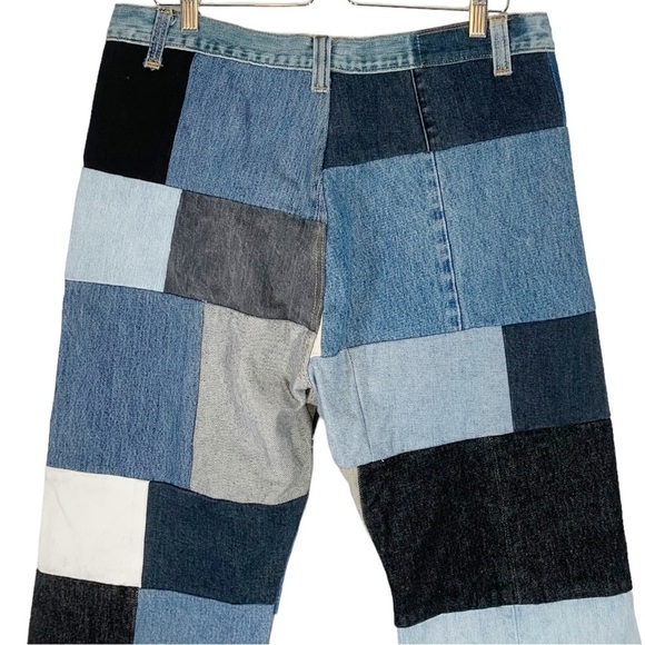 Vintage Levi's Patchwork Bell Bottom Flare Leg Jeans Size 36/XL - Picture 5 of 8